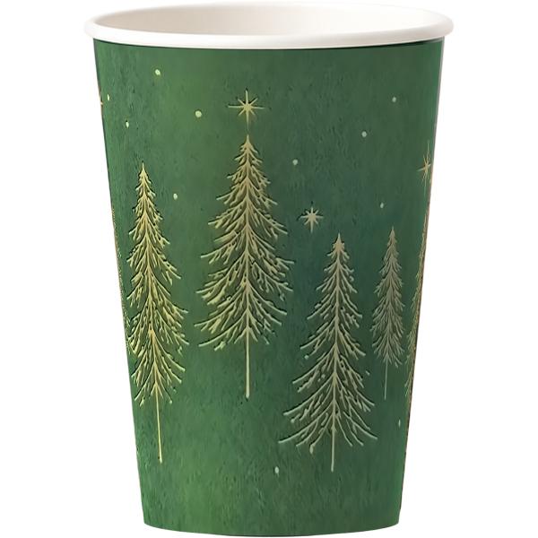 Papirnati kozarci GOLDEN PINE 250 ml, 50 kos