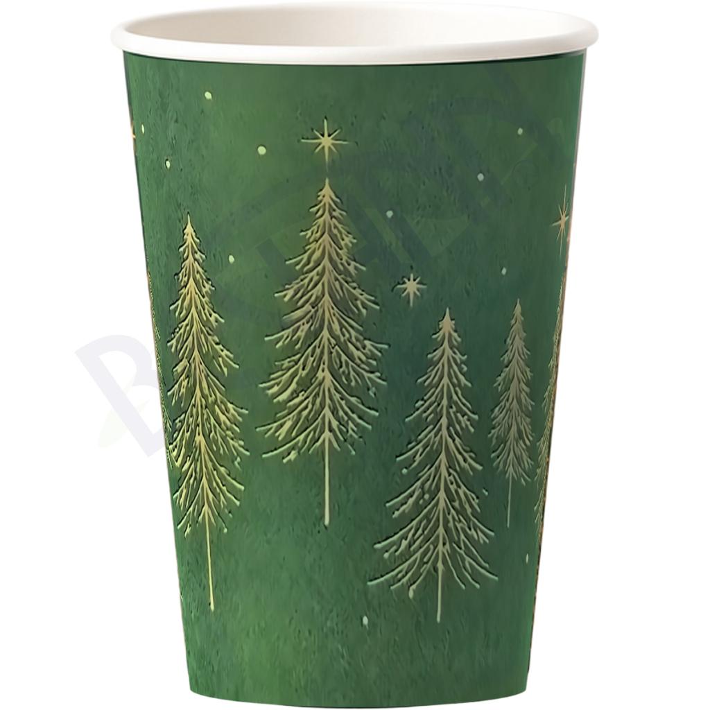 Papirnati kozarci GOLDEN PINE 250 ml, 50 kos